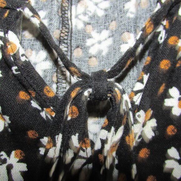 Women's Sonoma A-line, Sleeveless, Ruffled Neckline Black Floral Dress XXL - Picture 7 of 7